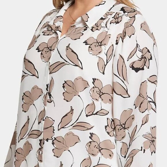 NYDJ Plus Size Modern Blouse - Lotusland 2X NWT - Picture 3 of 5